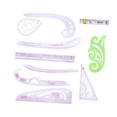 thumbnail image 3 of Juego de 10 reglas curvas para sastres, confección de patrones, reglas transparentes para diseño de moda y manualidades., 3 of 7