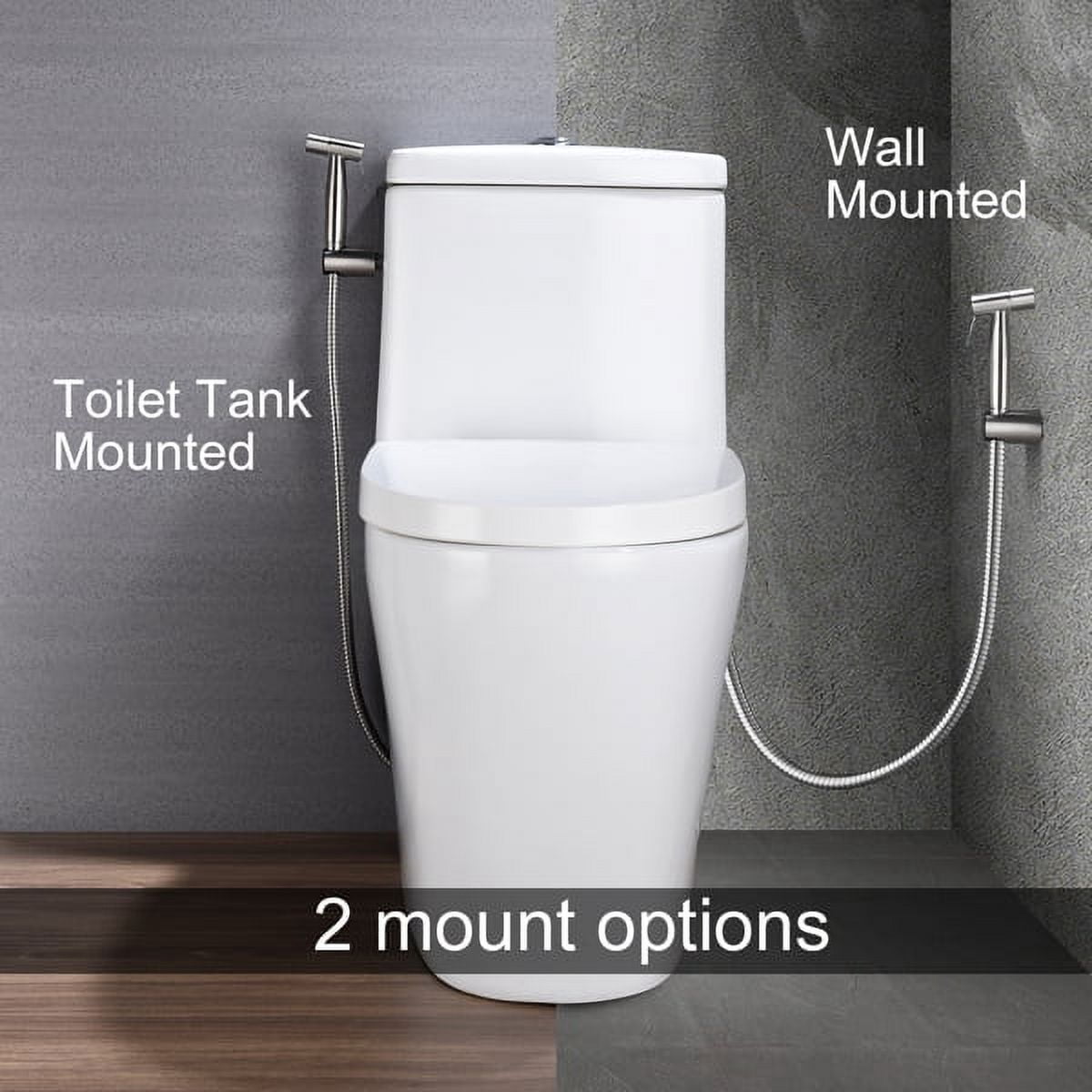 Handheld Bidet Sprayer for Toilet, Multi-Purpose Cloth Diaper Sprayer Kit with 2 Mount Options, DIY Install, Jet & Soft Spray Modes