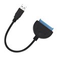 thumbnail image 2 of Câble SATA vers USB 3.0 haute vitesse, lecteur de disque dur 25 cm pour transfert de données sur disque dur 2,5 pouces, 2 of 4