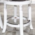 thumbnail image 4 of 30" Bar Stool, White Finish, Charcoal Fabric Seat, 4 of 5