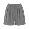 thumbnail image 6 of Oksale Summer Shorts for Women Casual Comfy Knit Shorts with Pockets Stretch Waisted Summer Clothes 2026 Gray XL, 6 of 7