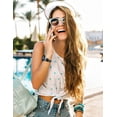 thumbnail image 7 of Wearlizer Elastic Band Compatible with Samsung Galaxy Watch 7/6/5/4 40mm 44mm/Watch 6 Classic 43mm 47mm/Watch 5 Pro 45mm/Watch 4 Classic 42mm 46mm/Watch 3 41mm/Active 2, 20mm Braided Band Women, 7 of 7