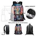 thumbnail image 3 of XYZCANDO Aztec Tribal Elephant Print Backpack Set Large Capacity Schoolbag Lunch Box Pencil Case 17 Inch Travel Laptop Backpacks Lightweight Rucksack Casual Daypack for Hiking Camping, 3 of 6