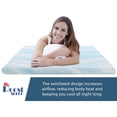 thumbnail image 3 of Roost Sleep Cool Cloud Supreme 3" Gel Memory Foam Cooling Mattress Topper, Queen, 3 of 8