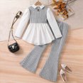 thumbnail image 6 of NOLDARES Baby Girl Fall Winter Clothes Toddler Outfit Long Sleeve Graphic Tee and Pants 2pcs Clothing Sets(Grey,11-12 M), 6 of 8