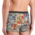 thumbnail image 6 of Salouo Set Of Travel Vintage Print Men's Boxer Briefs,Breathable Underwear Elastic Waistband Briefs for Men -XX-Large, 6 of 8