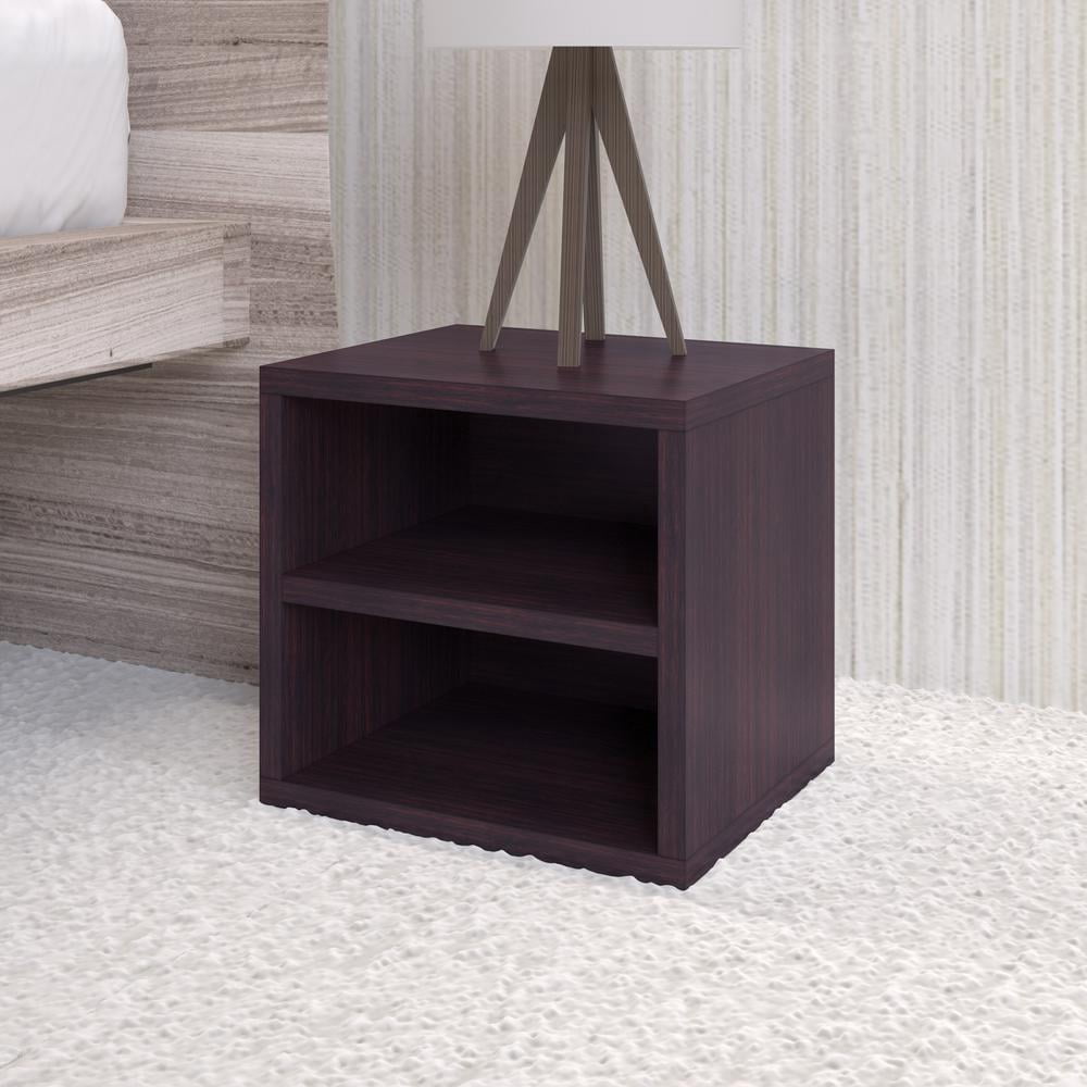 Way Basics Modular Connect Shelf Cube Cubby Storage Stackable Closet Organizer Display Shelf, Espresso