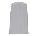 thumbnail image 5 of Womens Cotton Linen Dressy Blouses, Sleeveless Shirts for Women Summer Casual Solid Color Lightweight Notch V Neck Tank Tops, 5 of 6