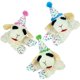 thumbnail image 1 of Juguete de peluche para perros con forma de chuleta de cordero con gorro de cumpleaños, 1 of 3