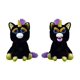 thumbnail image 1 of Peluche Feisty Pets Gloria Golddigger, unicornio negro, 1 of 3