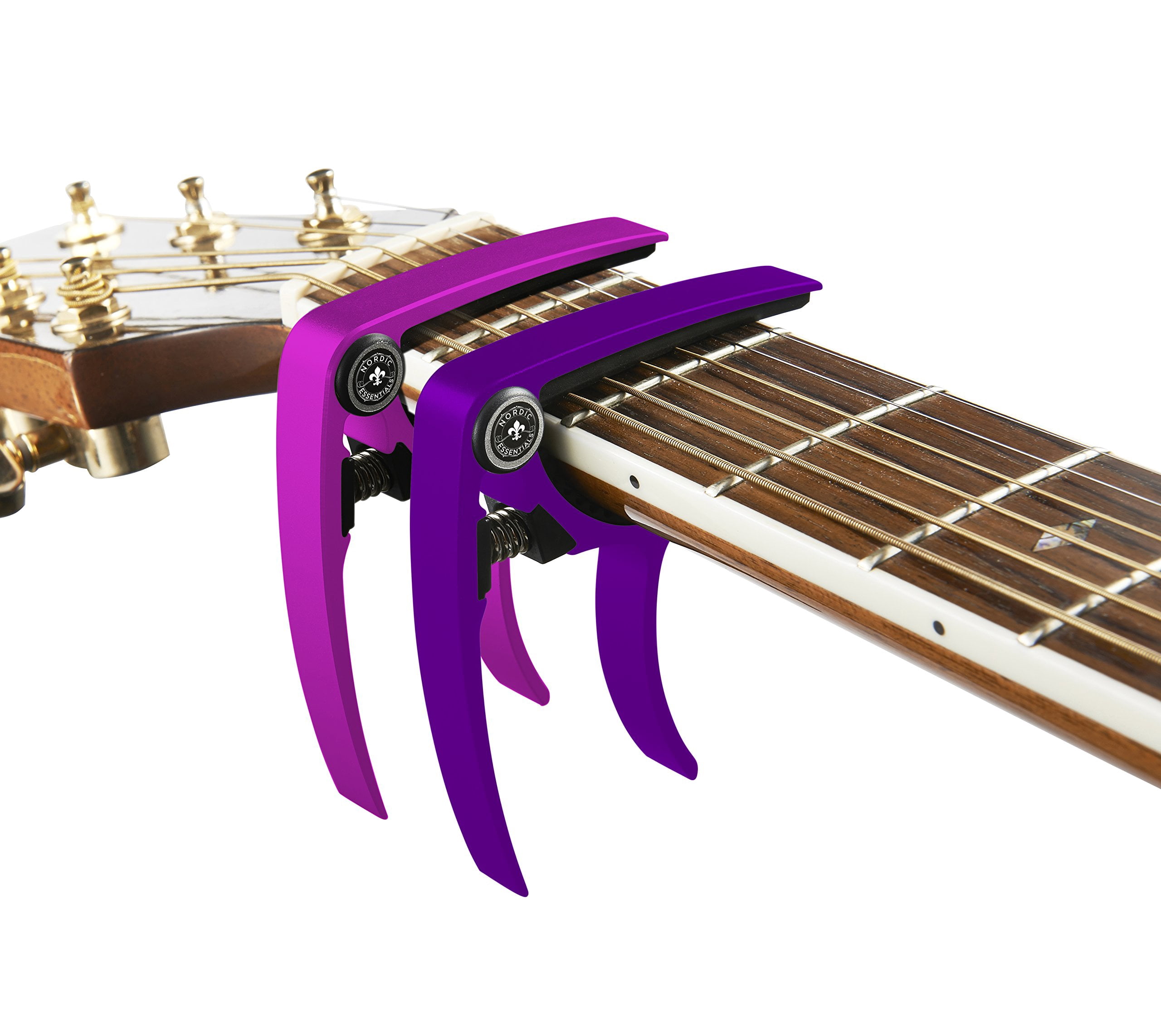 Nordic Essentials Silicone Capos Portable for Guitar Ukulele Banjo Mandolin Bass 2 Pack