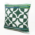 thumbnail image 6 of Ox Bay Naomi 20" x 20" Green/Ivory Geometric Cotton Blend Adult Decorative Throw Pillow Cover, 6 of 9