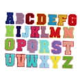 thumbnail image 1 of Parche de letras del alfabeto para planchar o coser, bordado de chenilla, para tela Multicolor, 1 of 9