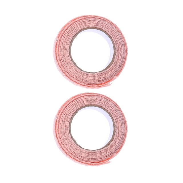 2pcs DIY Adhesive Hollow Lace Tape Masking Decorative Tape Sticky Craft Lace Trim Ribbon for Scrapbooking Crafts (Pink)