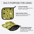 thumbnail image 3 of Yayeee Oven Mitts and Pot Holder Set of 4 Heat Resistant Kitchen Gloves Baking Hot Pad, Sunflower Cat Pattern, 3 of 5