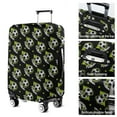 thumbnail image 5 of Black Soccer Balls with Green Elements Pattern Luggage Cover Fashion Suitcase Cover Baggage Covers Fit 25-28 Inch Luggage (Go Travel), 5 of 5