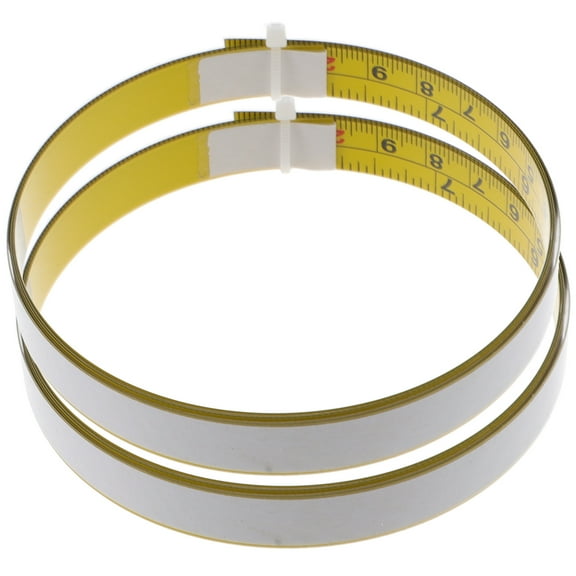 ULTNICE 2Pcs Yellow Steel Measuring Tapes for Accurate Graduations on Workbenches 11.8x0.6in