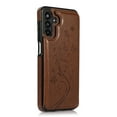 thumbnail image 3 of Compatible with Galaxy A13 5G Case Wallet with Card Holder,Embossed Butterfly Pattern PU Leather Double Magnetic Buttons Flip Shockproof Protective Cover for Samsung Galaxy A13 5G, Brown, 3 of 9