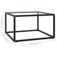 thumbnail image 4 of vidaXL Table Basse Noire avec Verre Trempé 60x60x35 cm, 4 of 4