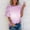 Purple, variant on Womens T-Shirts Sevevn Women's Fashion Printed T-Shirt Short Sleeves Blouse Round Neck Casual Tops