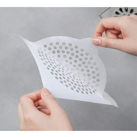 

15 Pack Drain Hair Catcher Shower Drain Hair Trap Disposable Shower Drain Hair Catcher Mesh Stickers Easy to Install Suit for Bathroom Bathtub Kitchen