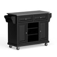 thumbnail image 4 of Glenwillow Home Kitchen Cart Black with Stainless Steel Top - Stainless Steel, 4 of 10