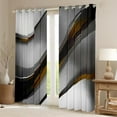 thumbnail image 2 of Feelyou Grey Stripes 2-Pack (52x84) Blackout Curtains, Abstract Ombre Kid Window Curtains, 2 of 6
