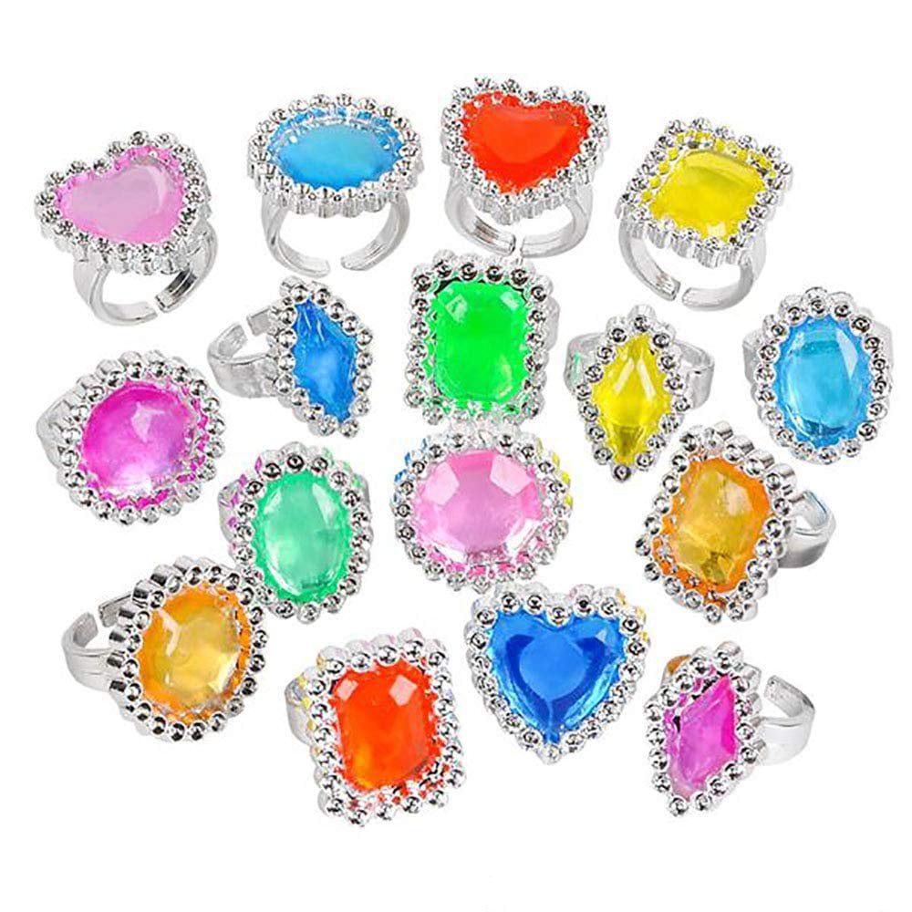 Kicko - Powerful Plastic Jewel Ring - 144 Pieces Plastic Gem Ring for ...