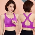 thumbnail image 2 of Sujetador deportivo con cremallera frontal ajustable, a prueba de golpes, sin aro de acero, ropa interior deportiva para yoga y belleza para mujer, 2 of 5