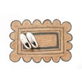 thumbnail image 2 of Hand Braided Beige and Grey Color Scalloped Area Rug Rectangle Rug Natural Jute Rug, 2 of 5