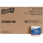 Genuine Joe 2-ply Standard Bath Tissue Rolls - 2 Ply - 3" X 4" - 400 Sheets/roll - White - Perforated, Absorbent, Soft, Embossed - For Restroom - 96 - 96 / Carton