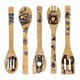 thumbnail image 1 of Halloween Bamboo Cooking Utensils, 5-Piece Eco-Friendly Spatula Set with Festive Design for Kitchen Use, 1 of 5
