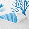 thumbnail image 5 of Erosebridal Ocean Sea Life Twin Quilt Set,Blue Jellyfish Shell Twin Coverlet Set For Boys,2-Piece, 5 of 7