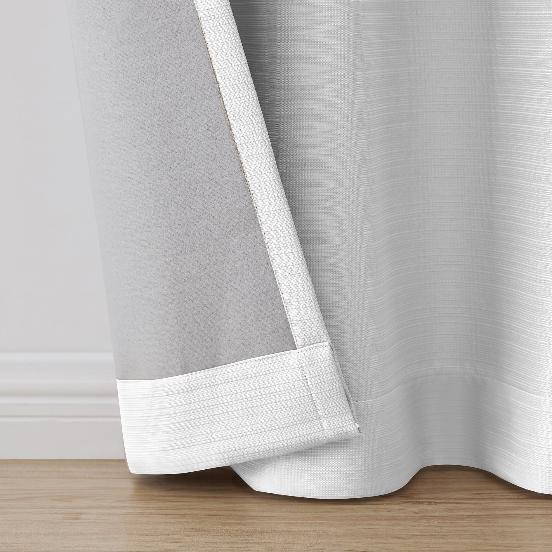 Serta So Dark 100% Blackout Grommet Top Curtain Panels, Set of 2, White, 37x63