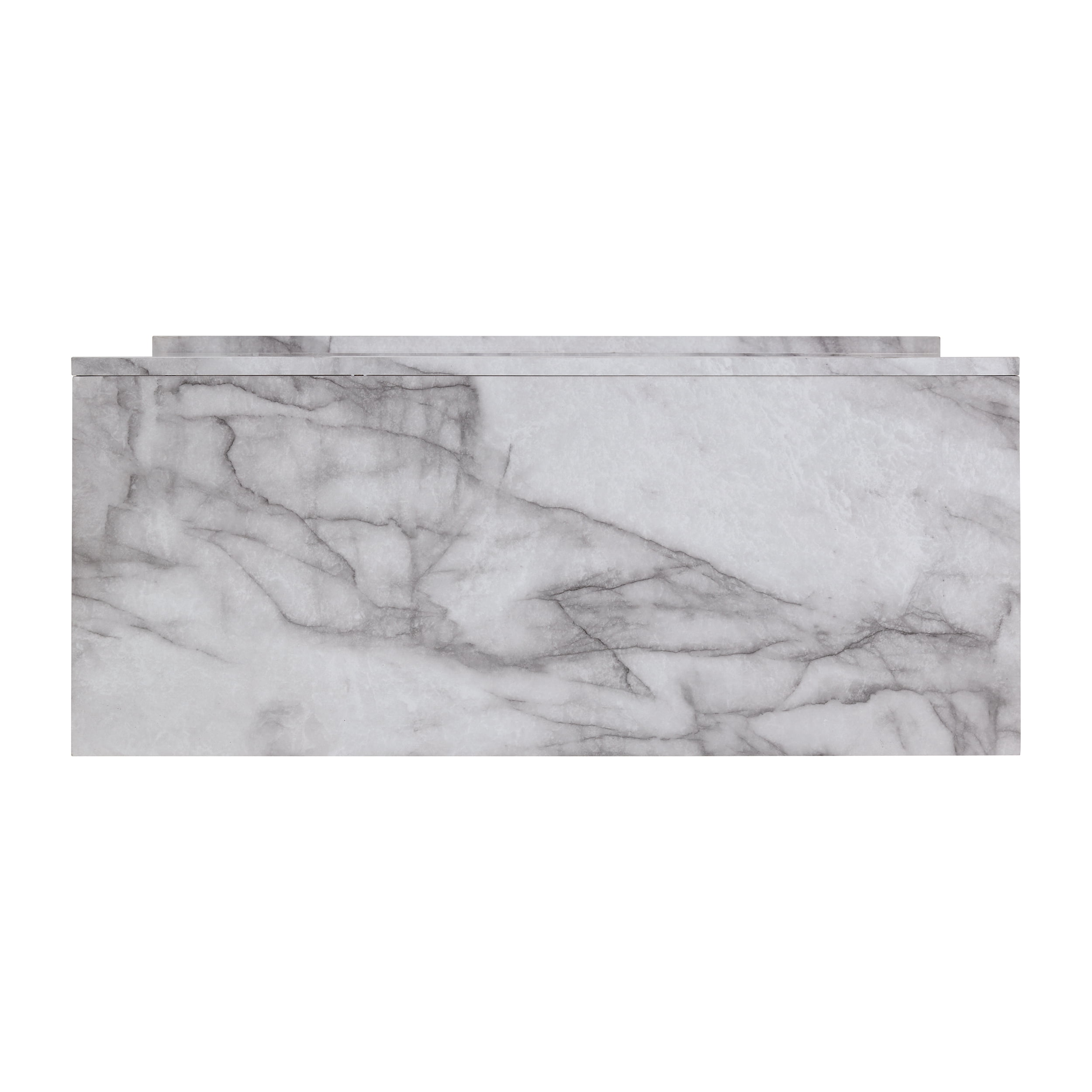 SEI Furniture Claredale Freestanding Color Changing Electric Fireplace in White with Faux Marble Sansujyuku sansujyuku.com