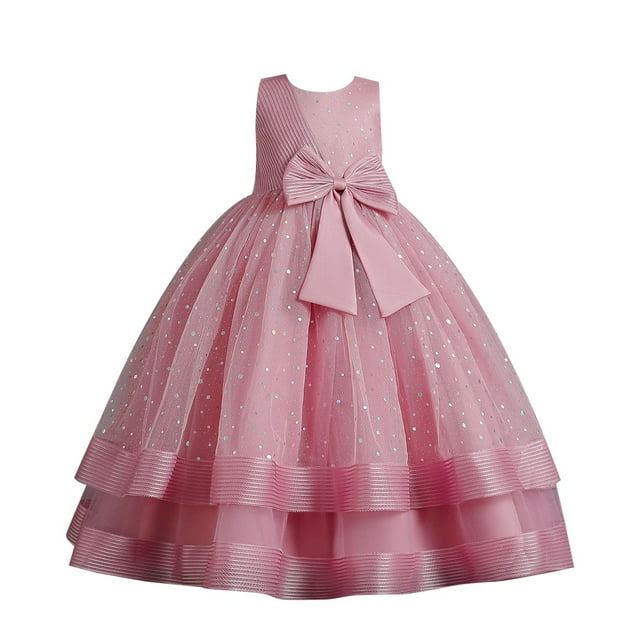 FhsagQ Robes Robes de Noël pour Bébés Filles Noires Robe à Paillettes pour Enfants Robe pour Enfants Grande Boucle Robe de Princesse Robe de Demoiselle d'Honneur pour Fille Robe pour Enfants Robes de Noël pour Filles Vert 5-6 Ans