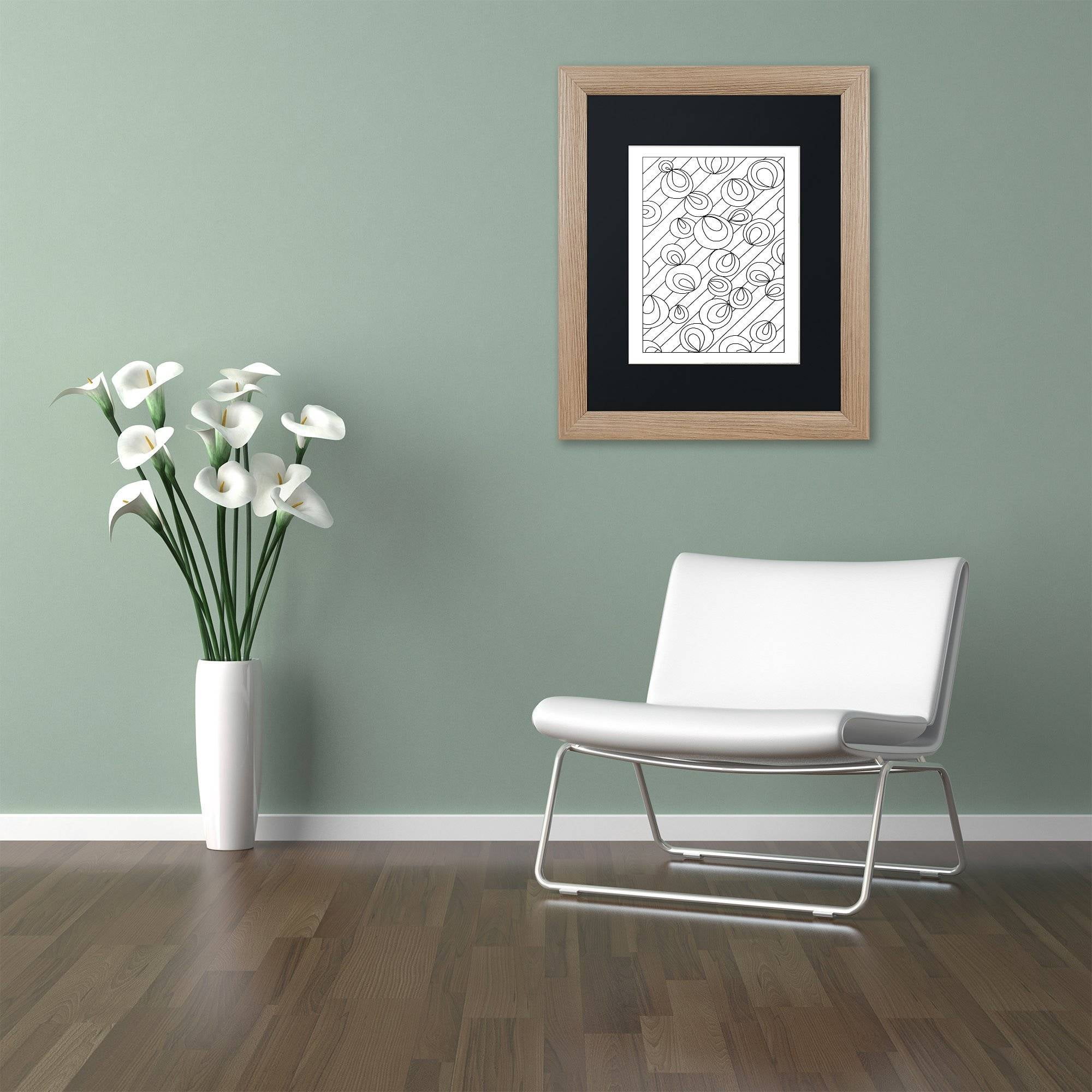 Trademark Fine Art "Circles" Canvas Art by Kathy G. Ahrens, Black Matte, Birch Frame