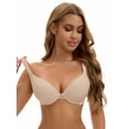 thumbnail image 5 of Unique Bargains Women's Push Up Underwire Seamless Soft Bras Beige 40 D, 5 of 6