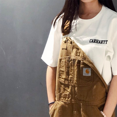 thumbnail image 2 of Carhartt Carhart Otoño e Invierno ropa de trabajo retro tirantes de mezclilla pantalones casuales sueltos para parejas Pantalones rectos para hombres y mujeres, 2 of 5