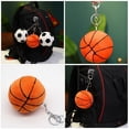 thumbnail image 5 of Fluffy Stuffed Basketball Keychain Plush Basketball Keychain Decor Basketball Keychain, 5 of 9