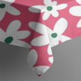 thumbnail image 4 of Red Daisy Flower Green Centers Pattern Rectangle Tablecloth 60"x102",Waterproof Polyester Rectangle Table Cloth, Wipeable Spillproof Polyester Tablecloth for Dining, Camping, Indoor and Outdoor, 4 of 6