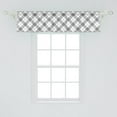 thumbnail image 2 of Ambesonne Plaid Valance Pack of 2, Monochrome and Diagonal, 54"X12", Black White, 2 of 2