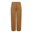 thumbnail image 5 of Difdany Womens Casual Winter Corduroy Pants Fashion 2024 Loose Straight Leg Pants Trousers with Pockets Earthy Yellow M, 5 of 7