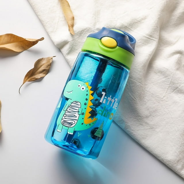 Botellas para niños pequeños, botella de agua para niños con botella de agua para niños pequeños con pajita, taza con pajita para niños de alta capacidad