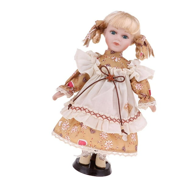 Muñeca Preciosa de 30 cm Hugo ropa Amarilla y soporte para Decoración