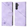 thumbnail image 2 of Compatible with Samsung Galaxy A34 5G Classic Embossed PU Leather Case with Card Holder Shockproof Cover, 2 of 5