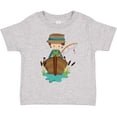 thumbnail image 3 of Inktastic Fishing Boy, Fisherman, Fishing Rod, Brown Hair Boys Toddler T-Shirt, 3 of 5