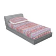 thumbnail image 3 of Ambesonne Ethnic Fitted Sheet & Pillow Sham Set, Retro Spring Aztec Art, Queen, Pale Blue Indigo, 3 of 3