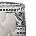 thumbnail image 3 of Ambesonne Black White Fitted & Top Sheet Set with Sham, Eagle Prehistoric Art, Black White, 3 of 4