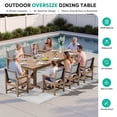 thumbnail image 2 of SERWALL 9 Pieces Outdoor Dining Set, Patio Dining Set, HDPE Outdoor Table and Chair with Umbrella Holes, (1 Table + 8 Breathable Textilene Chairs), 2 of 8